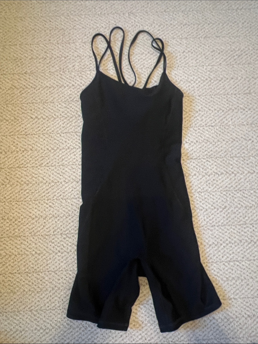 Black Your Personal Best Strappy One-Piece Romper